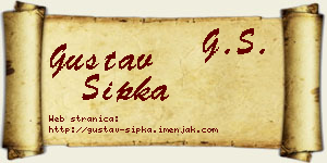 Gustav Šipka vizit kartica